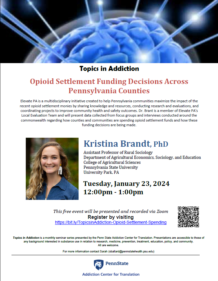 Topics in Addiction seminar with Kristina Brant