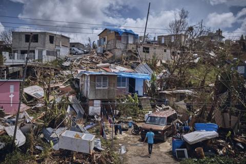 Photo of the destruction in Puerto Rico after Hurricane Maria.