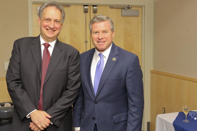 Lawrence Sinoway, MD, left, director of the Penn State Clinical and Translational Science Institute, and Charlie Dent, U.S. Representative for Pennsylvania's 15th District