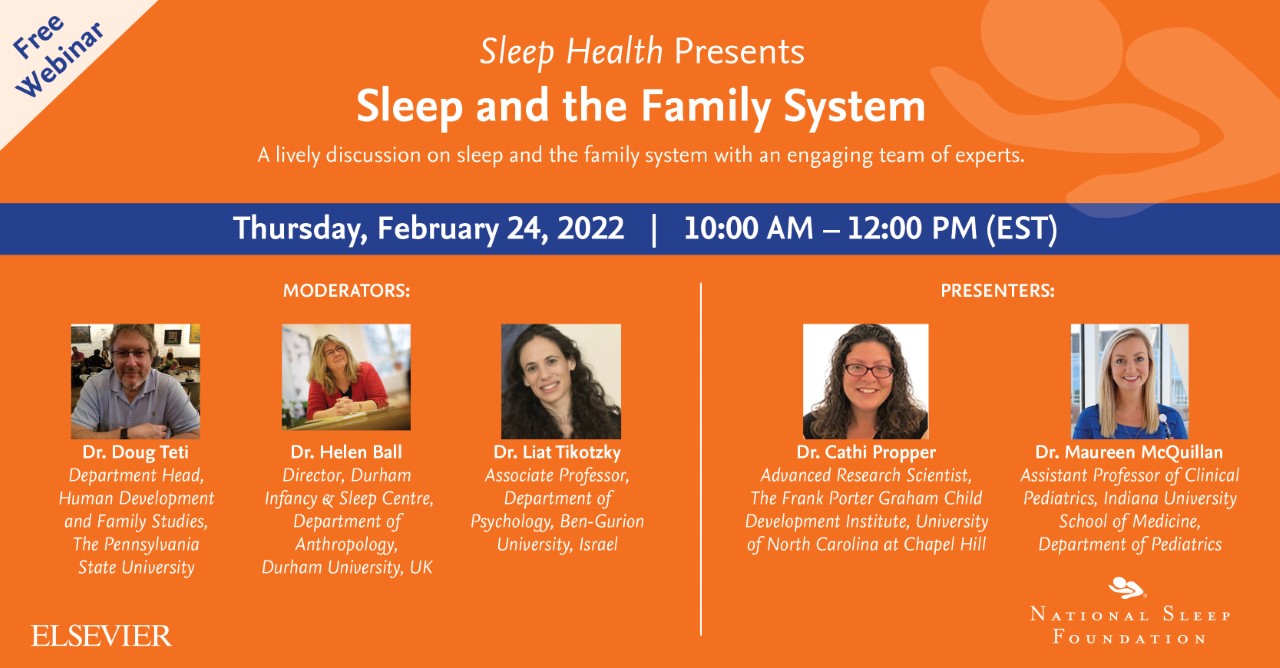 Sleep and the Family System webinar graphic