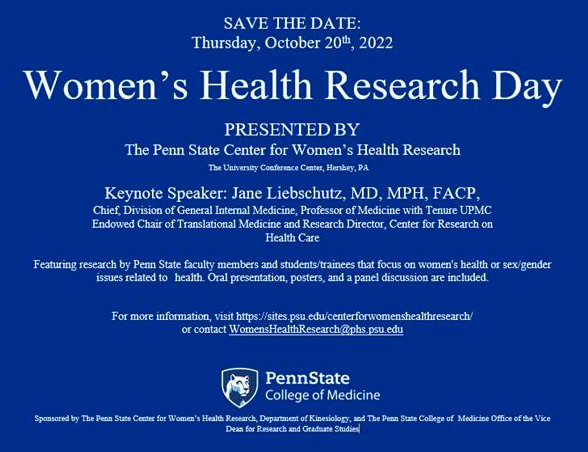 Women's Health Research Day graphic