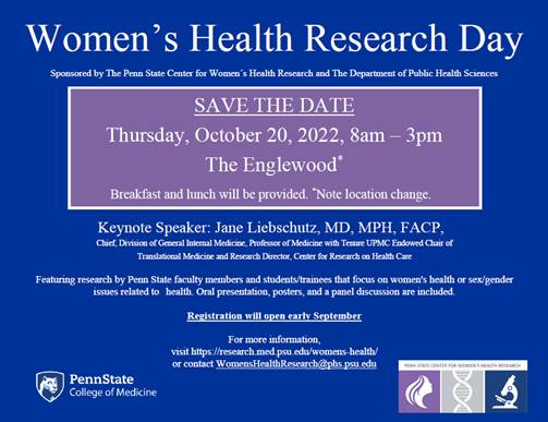 Women's Health Research Day flier
