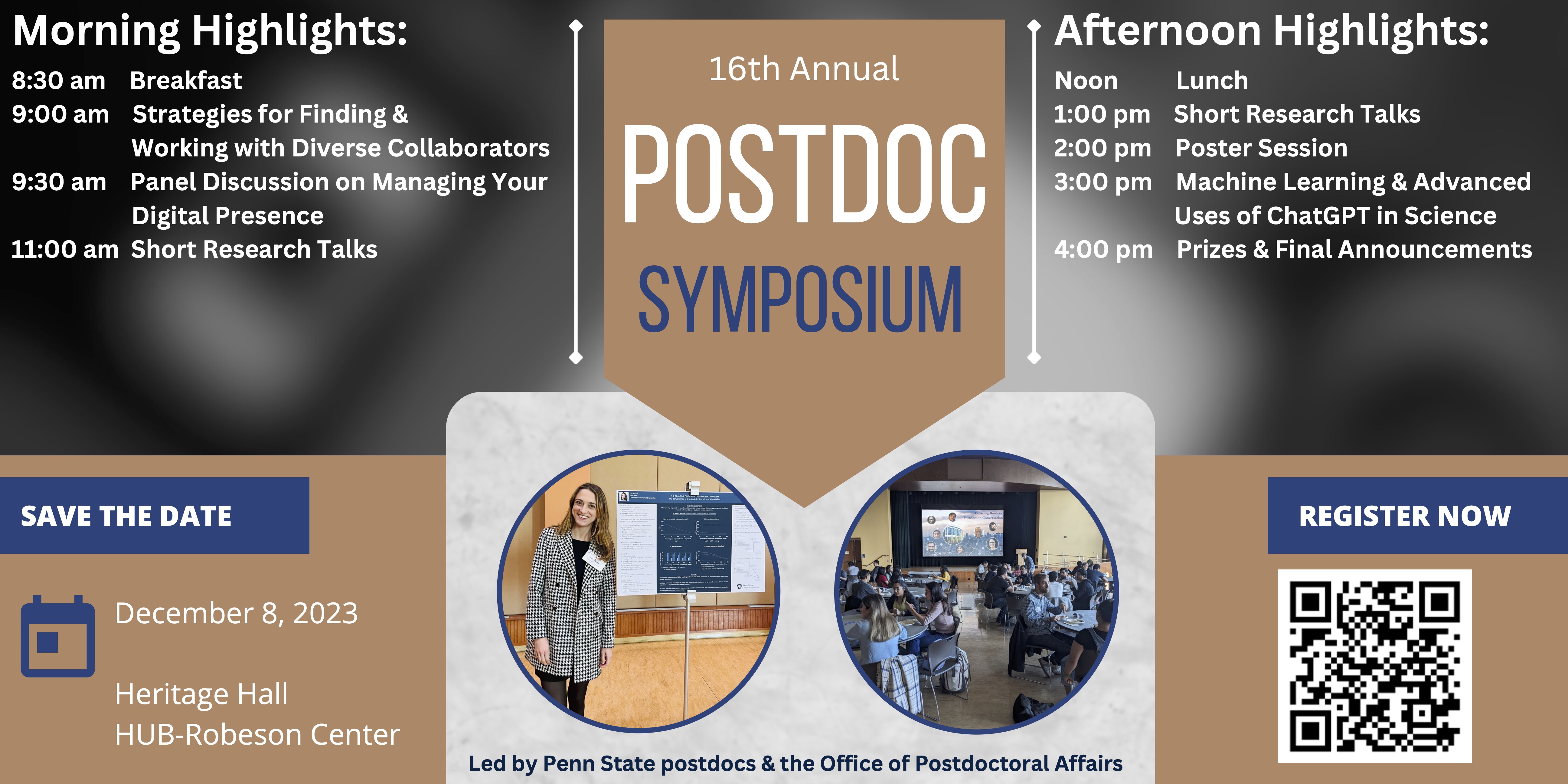 16th Annual Postdoc Research Symposium flier