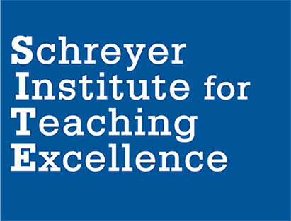Graphic with the words "Schreyer Institute for Teaching Excellence."