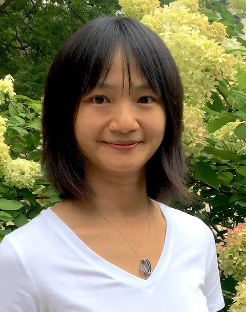 Headshot of Liying Luo with black hair and white shirt.