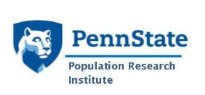 Graphic of the Nittany Lion Shield, with the words: Penn State Population Research Institute.