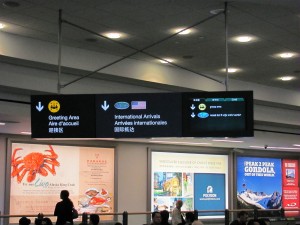 Airport signage