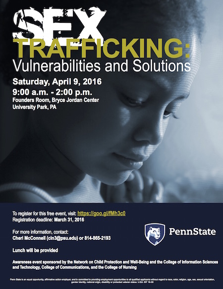 Sex trafficking awareness event flier