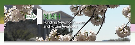 Photo of tree blossoms with the words "inside NMH Funding News for Current and Future Awardees".