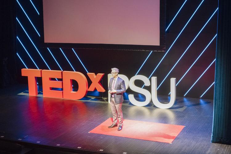 Nate Brown presenting at TEDxPSU