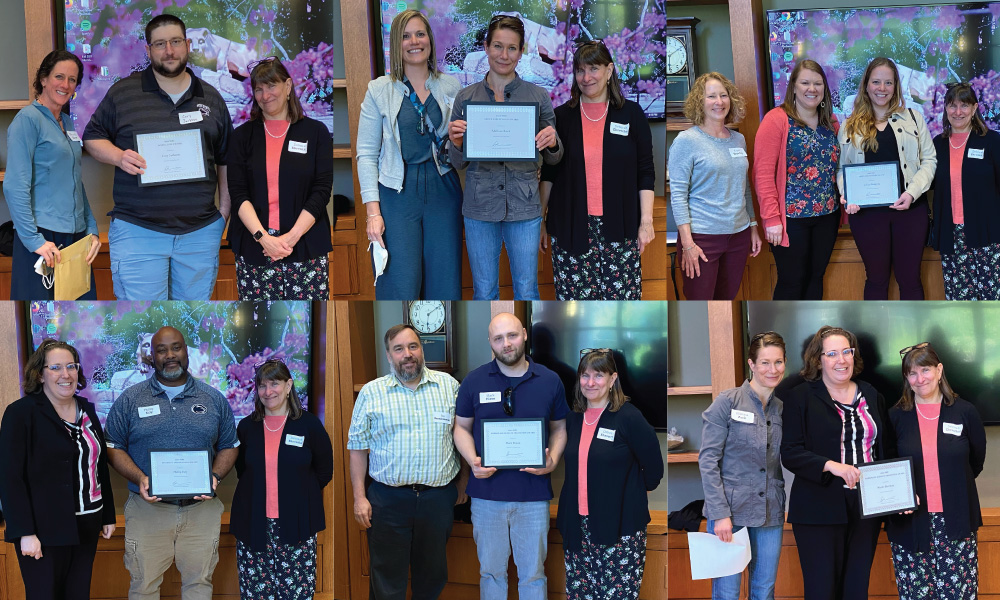 Group photos of award winners during the SSRI 2022 spring gathering.