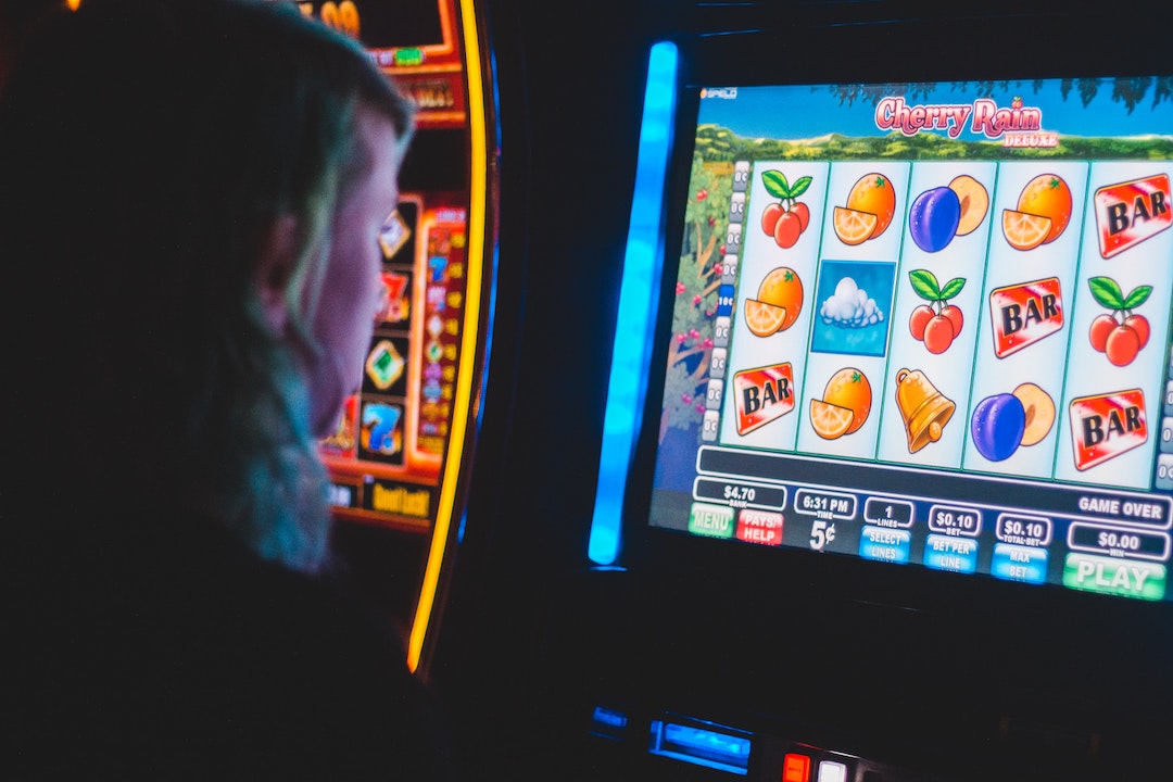 Woman gambling online