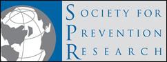 Logo for Society for Prevention Research with the graphic of a globe.