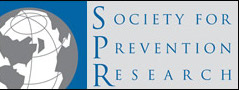 Graphic of a globe and the words "Society for Prevention Research".