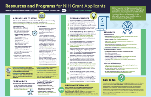 NIH new resources for grant applicants