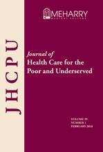 Cover for the Journal of Health Care for the Poor and Underserved.