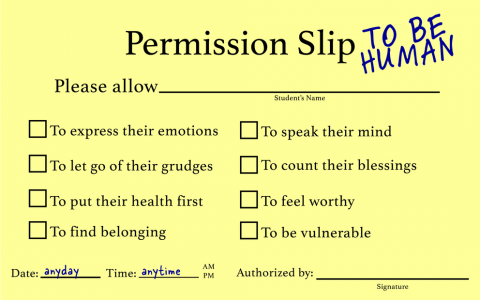 Yellow permission slip