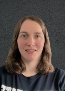 Headshot of Sarah Lemieux with light brown hair and dark blue shirt.